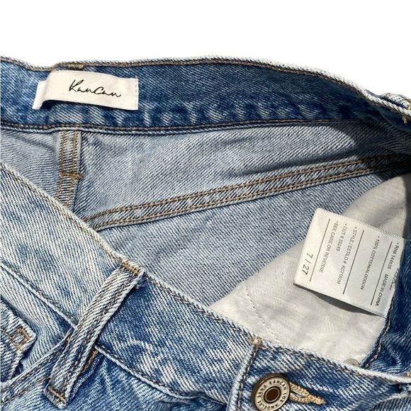Kancan Light Wash Distressed Cropped Ankle Jeans Size 7/27 - Picture 3 of 5